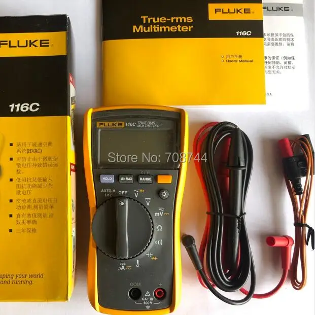 Мультиметр Fluke 116C температурные микроамперы HVAC прямые продажи с завода |
