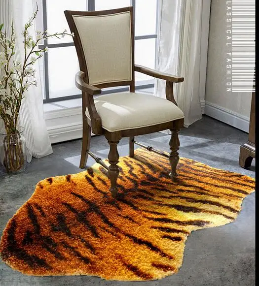 Бесплатная доставка новый дизайн 100% нейлон искусственная кожа тигра коврик для