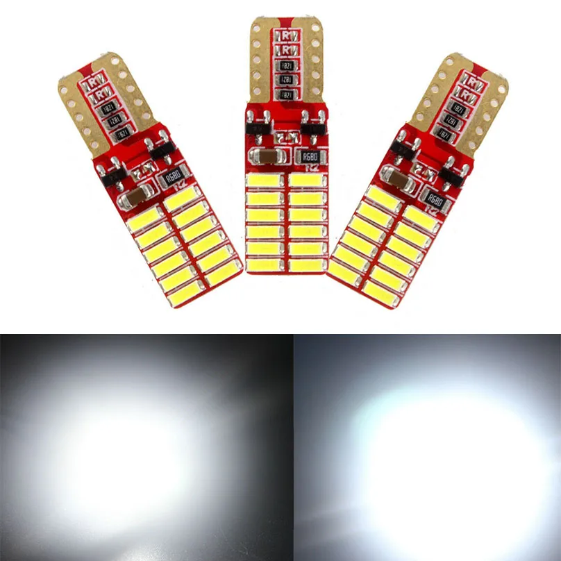 Светильник свет белый Canbus безотказный T 10 W5W 168 24SMD 3014 Светодиодный ные светильник