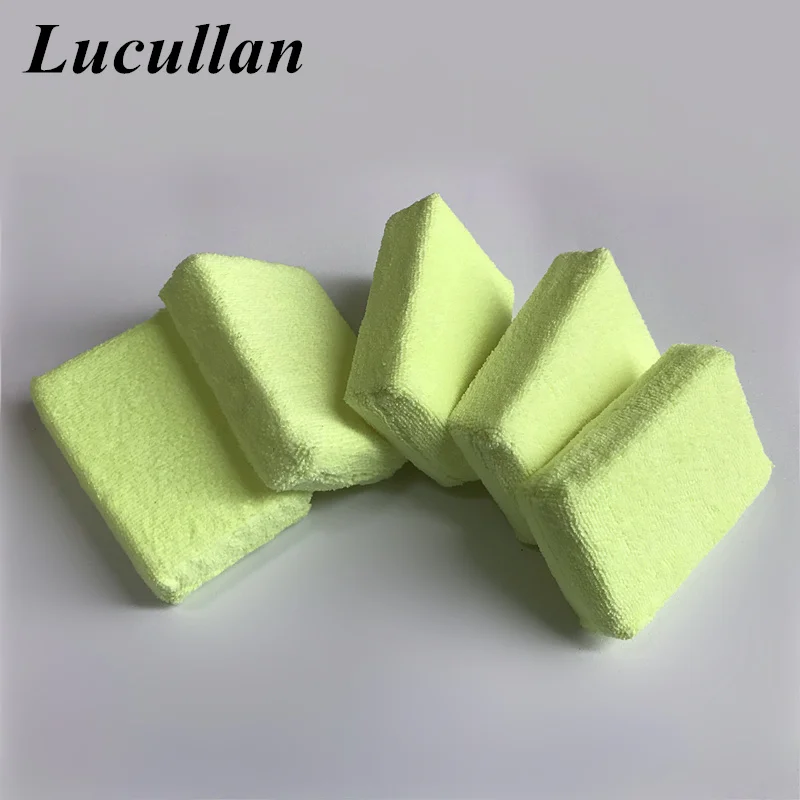 5 PCS Light Green 5 шт., Аппликаторы из микрофибры премиум-класса для ухода за автомобилем, губки, салфетки, микрофибра для полировки воска - Цвет: 5 PCS Light Green