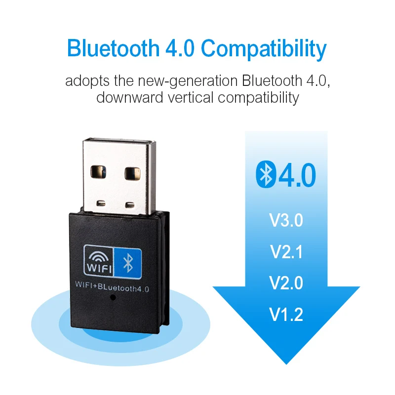 Беспроводной USB Wi Fi адаптер Bluetooth 4 0 150 Мбит/с 2 ГГц мини WiFi антенна компьютер