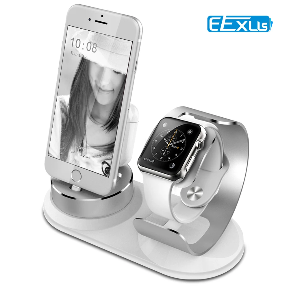 3 в 1 DIY Зарядка держатель для Apple Watch 3/2/1 Регулируемая Подставка зарядки iPhone Airpods