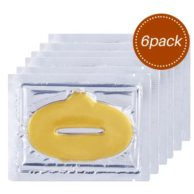 6pack gold 2/3/5/6/7 пакет увеличитель губ Crystal коллагеновая маска для губ колодки влаги увлажняющая эссенция от старения против морщин, маска для губ патч для ухода за губами - Цвет: 6pack gold