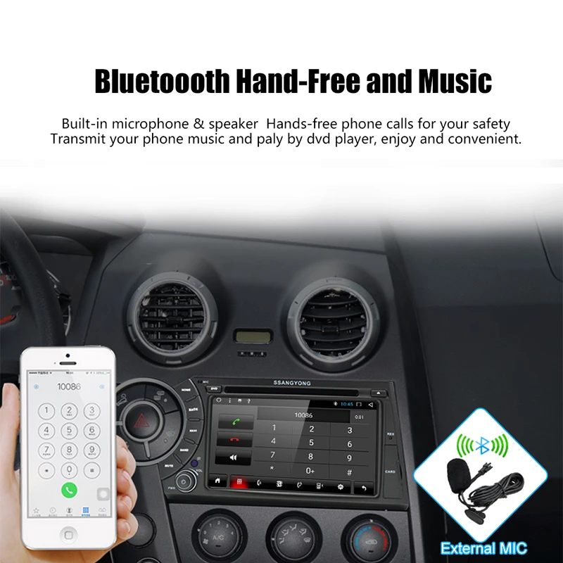 Junsun 2 Din Android 7.1 Car DVD Player 2GB+32GB For SSANG YONG ActYon 2005 2006 2007 2008 2009 2010 2011 2012 GPS Stereo Radio |