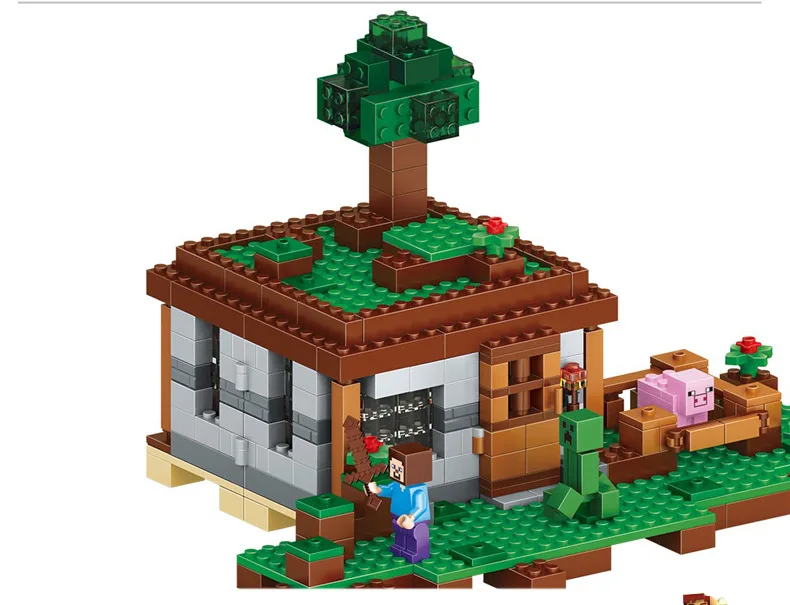 Lepins Модель Строительство комплекты Совместимость withlego 21115 мой мира MineCraft первой