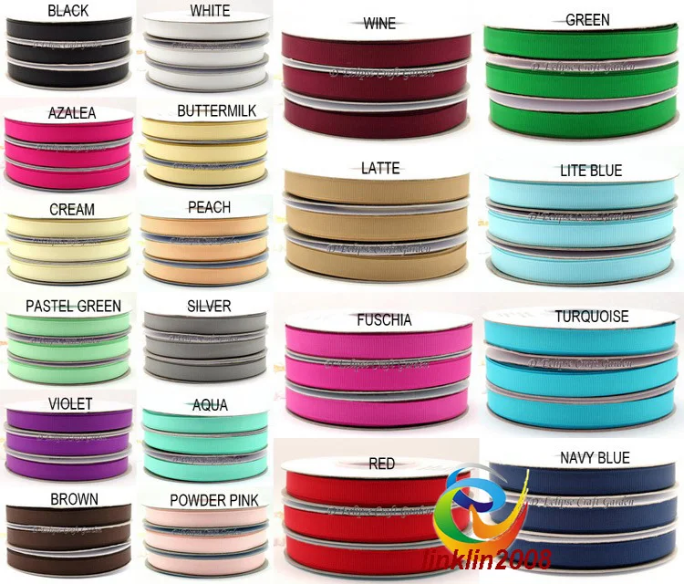 PPCrafts ленты 3/8 &quot(10 мм) 100 ярдов Grosgrain высокого качества из 245 цветов | Дом и сад