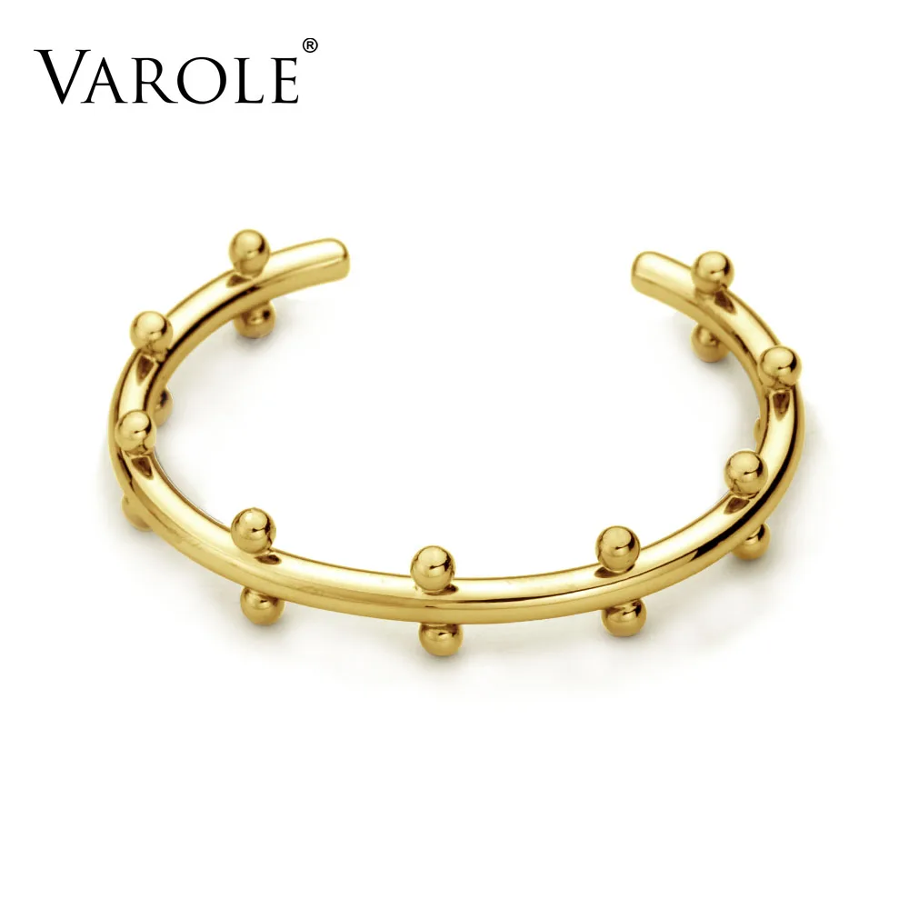 Gold Браслет VAROLE Noeud, браслет золотого цвета, манкетный браслет, браслеты с металлическими бусинами, браслеты-манжеты и браслет для женщин, ювелирные изделия Pulseiras - Окраска металла: Gold