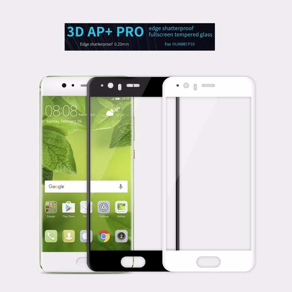 Nillkin 3D AP + PRO стекло для huawei P10 полный экран Закаленное Защитная пленка край