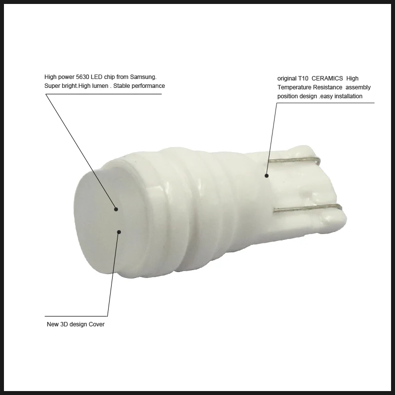 1x Белый высокой мощности опционально белый 3D T10 168 светодиодный лампы | Автомобили