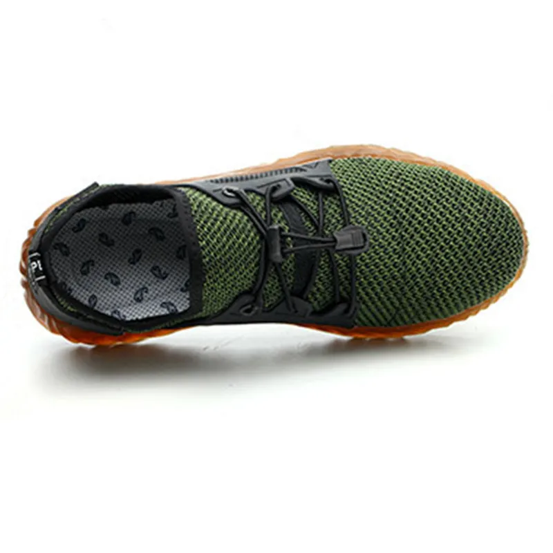 Men's Lightweight Breathable Safety Shoes Men Outdoor Steel Toe Cap Sneakers Anti-smashing Work Protective Boots Plus Size 37-48 | Обувь
