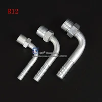 6 8 10 90 degree male insert o ring barbed fitting for ac refrigerant hose