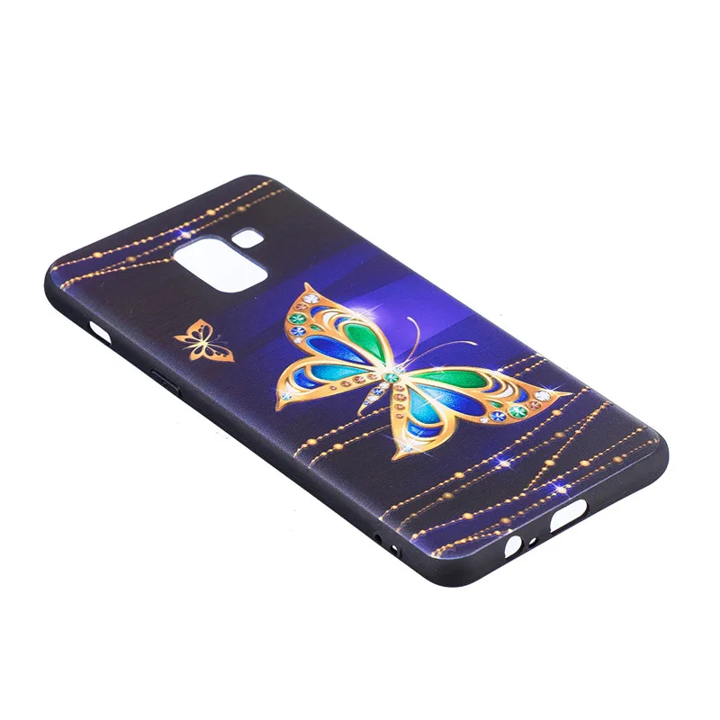 Роскошная задняя крышка для samsung Galaxy A8 Plus 2018 чехол силиконовый плюс A730F мультфильм