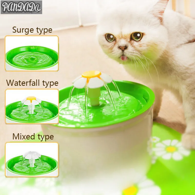 panDaDa Cat Drinking Fountain Food Trough Automatic Pet Feeder Water Small 1.6L | Дом и сад