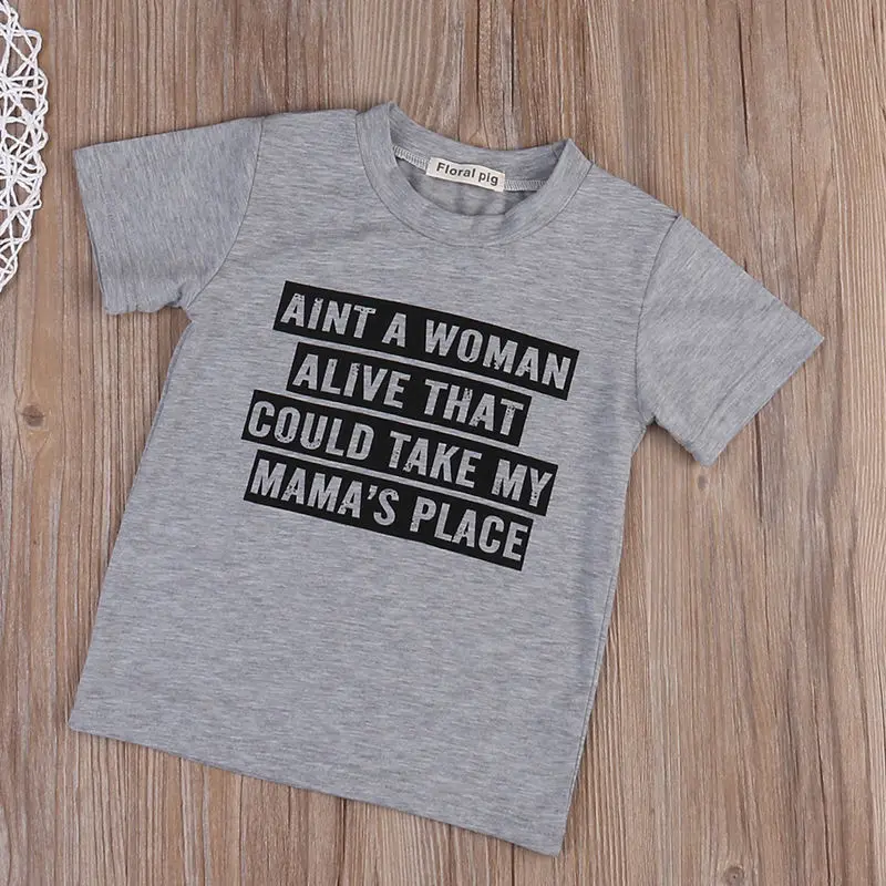 Pudcoco/футболка для маленьких мальчиков с буквенным принтом Детские футболки