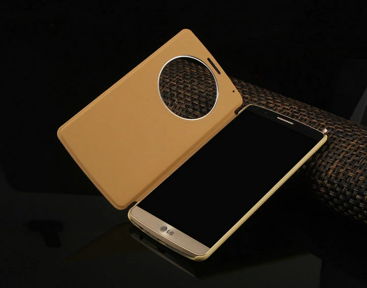 YKSPACE высокое качество люкс Флип кожаный чехол Круг Вид из окна крышку Корпус