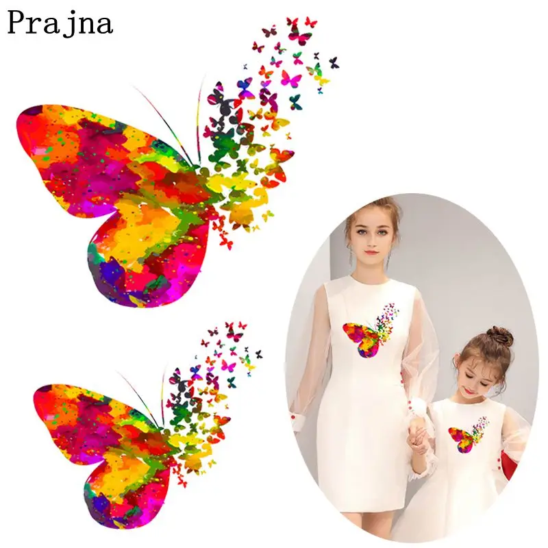 Prajna 2 шт. бабочка Железный На теплопередачи мультфильм Единорог Мода Девушки
