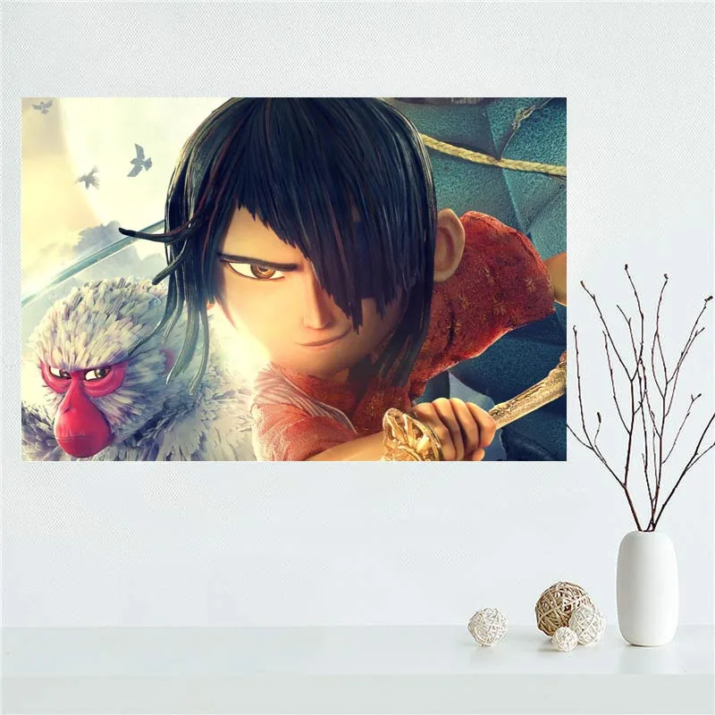 Изготовленный На Заказ Kubo и двумя струнами из плотной ткани плакат настенный