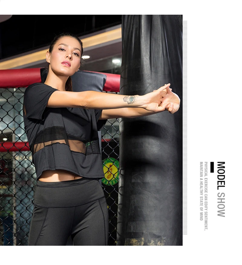 Свежая футболка от Donna Qickly Dry Top Sportwear полупрозрачная фитнес-рубашка женское нижнее белье йога Удобная футболка