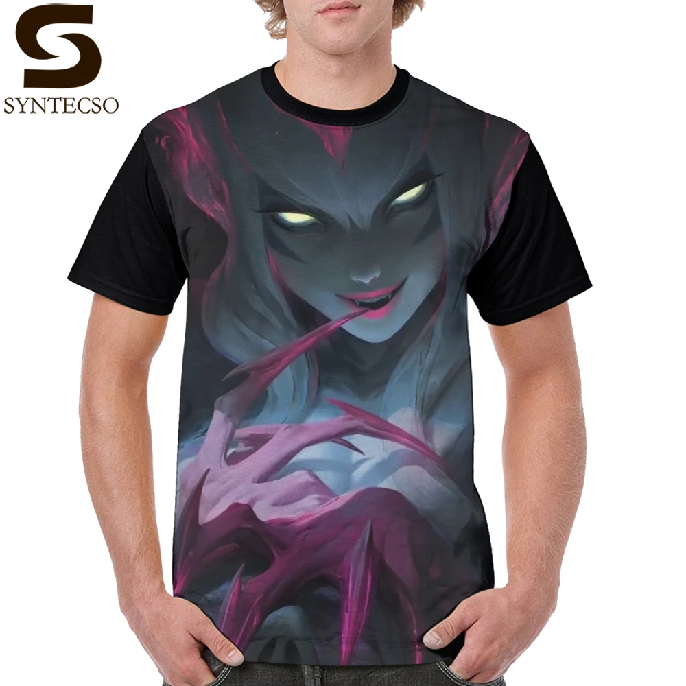 Футболка с принтом Лига Легенд переделанная футболка Evelynn мужская повседневная