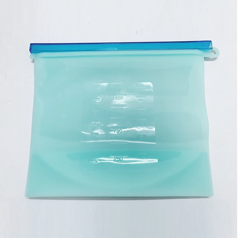 4 шт 1500 мл силиконовый многоразовый мешок Ziplock многоразовые силиконовые сумки для
