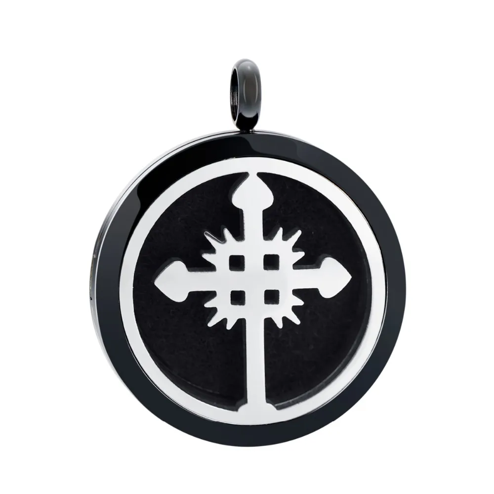 Jesus Christ Cross Suspension Pendant Men's Jewelry Aromatherapy Essential Oil Diffuser Necklace pendants for christians women |