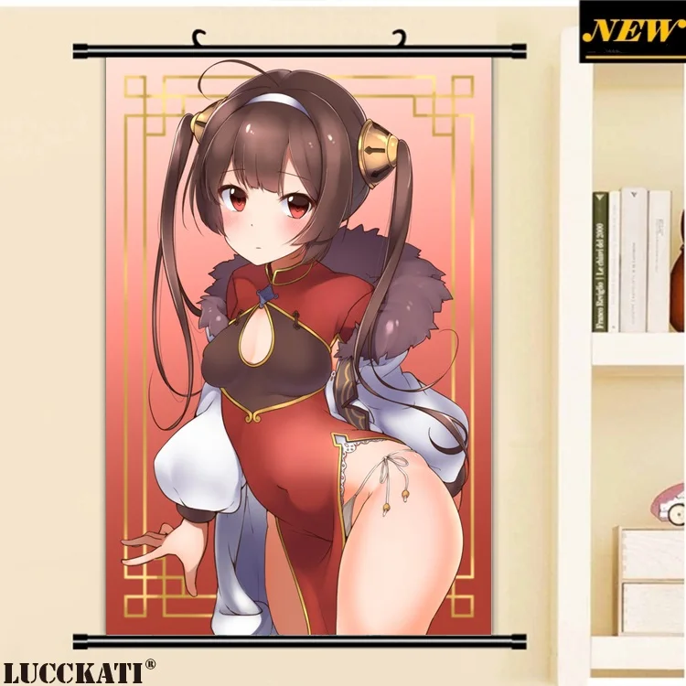 40X60 см Azur переулок Bilan Hangxian игра cameltoe Сексуальная лоли мультфильм аниме Настенная картина плакат прокрутки ткань холст живопись 25