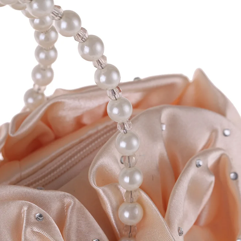 Японская большая вечерняя сумка с цветочным принтом Женская атласная через