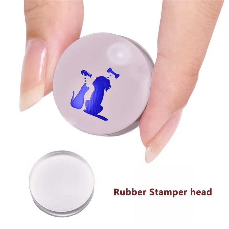 Rubber Stamper head BeautyBigBang штамп для ногтей пластиковая Силиконовая ручка желе для ногтей штамп для маникюра шаблон инструменты штамп для штамповки ногтей - Цвет: Rubber Stamper head