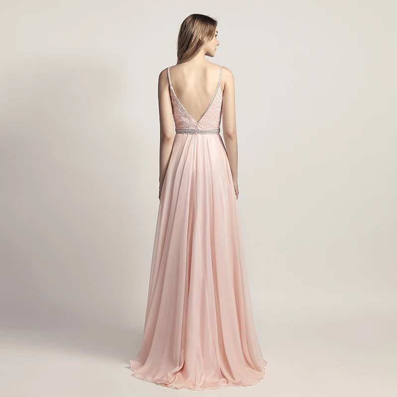 В наличии Robe De Soiree Королевский синий элегантные длинные вечерние платья розового