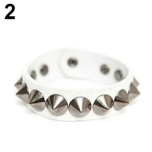 Браслет с заклепками в стиле панк готический рок искусственная кожа браслет