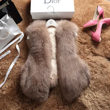 2017 роскошный настоящий оптовый жилет из лисьего меха осенне-зимний натурального