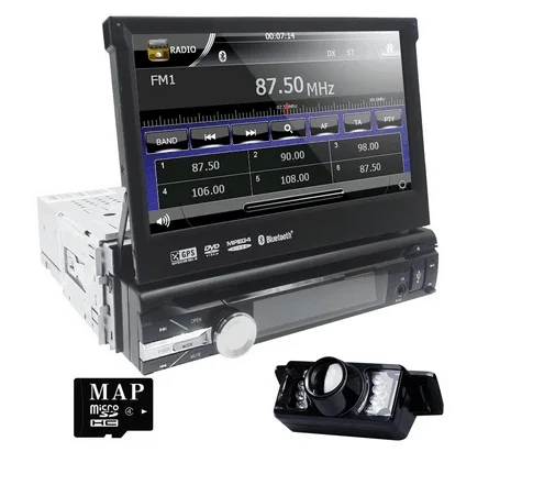 7 &quot1 Din WCE автомобильный DVD плеер GPS навигация Универсальная съемная передняя