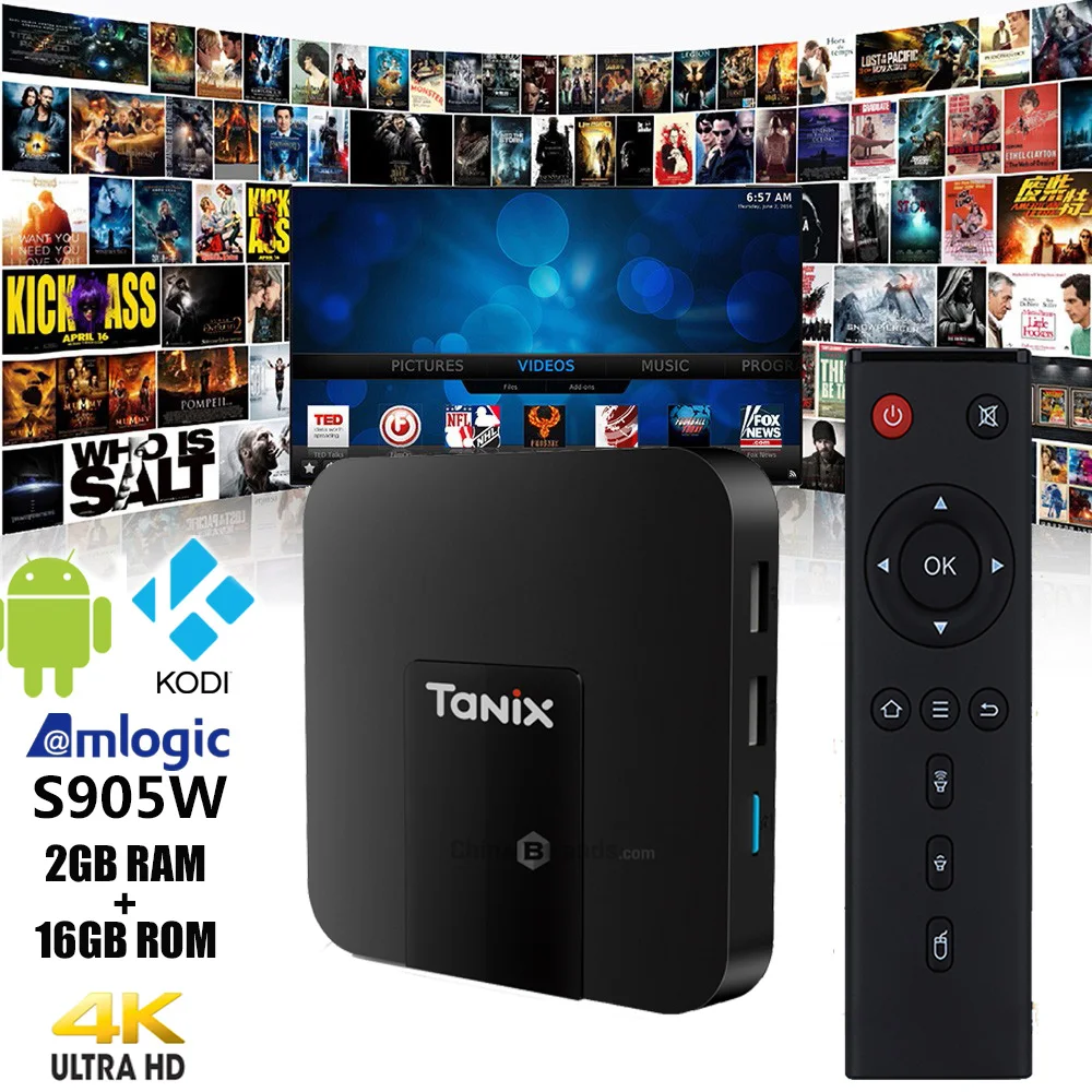 Tanix TX3 мини ТВ коробка S905W 2 4 ГГц Wi Fi Android 7 1 ГБ Оперативная память + 16 Встроенная