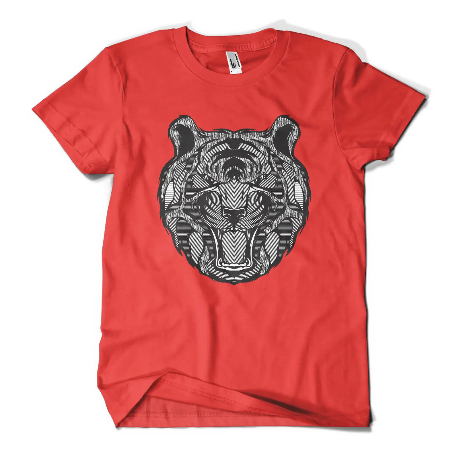 Graphic Tiger Футболка с принтом Hipster Дизайн городской моды мужские девушки футболка
