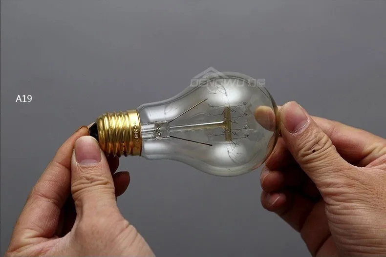 Винтажный Лофт ретро DIY E27 спиральный светильник накаливания Новинка приспособление стеклянные лампы Эдисона 40 Вт 60 Вт 110-240 В подвесные лампы светильник ing
