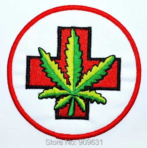Медицинский листовой пеньковый логотип с вышивкой из железа|embroidered patch|embroidered patches