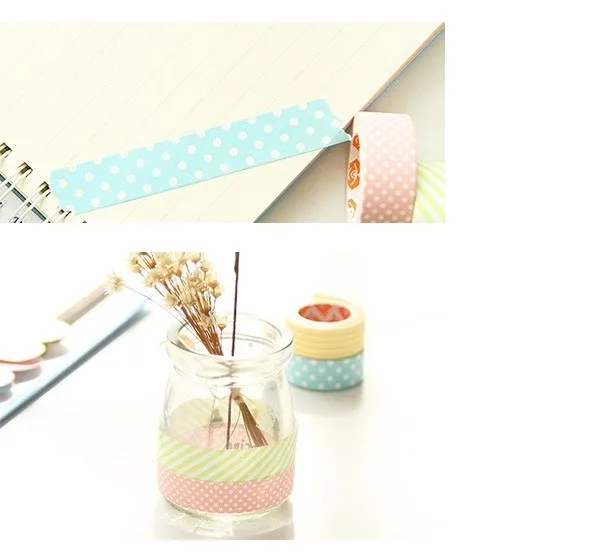 5 шт./лот DIY декоративные клейкие ленты бумаги васи лента 15 мм* 5 м маскировки наклейки для скрапбукинга канцелярские школы поставки