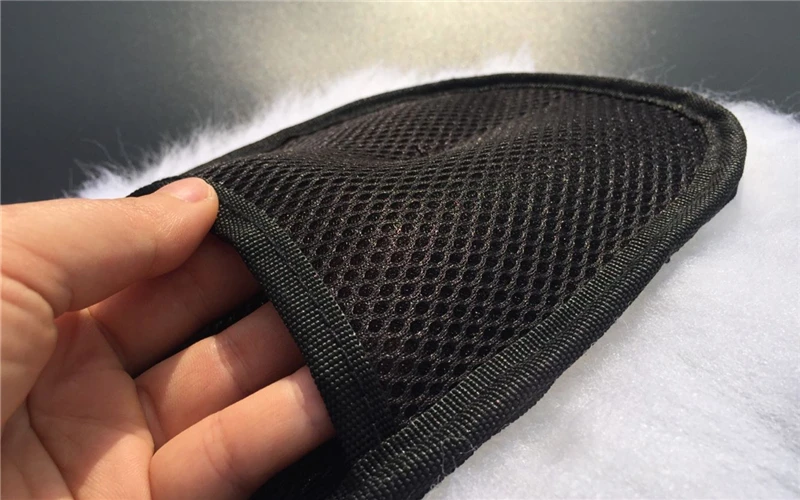 Супер Плюшевые 100% Овчины Подлинной Шерсти Перчатки Чистый Белый Роскошный