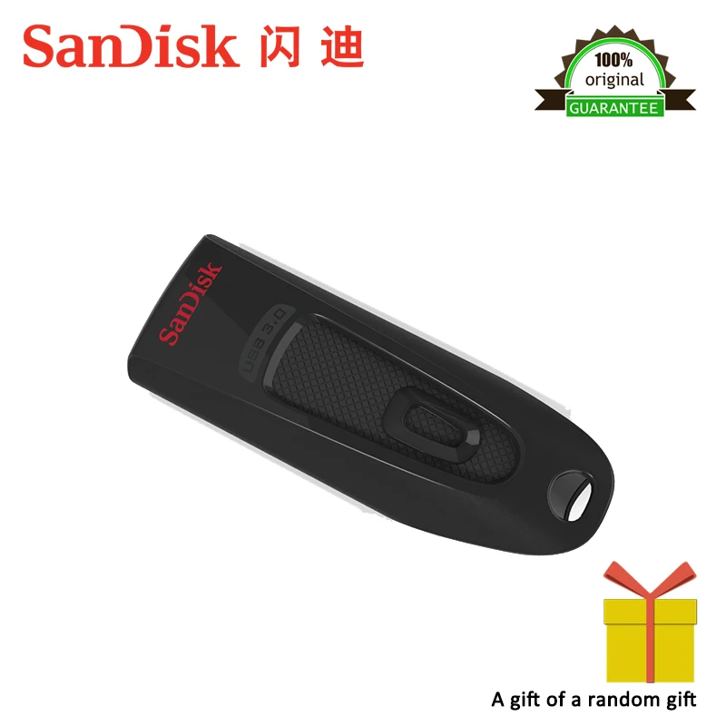 Двойной флеш-накопитель SanDisk CZ48 USB флэш-накопитель 16 ГБ 32 ГБ 64 Гб 128 ГБ USB 3,0 флеш-накопитель 100 МБ/с. читать Скорость в виде ручки