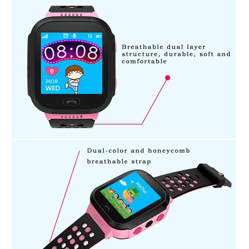 GPS трекер часы Камера фонарик сенсорный Экран SOS детские Детские умные Q528 Y21 2G