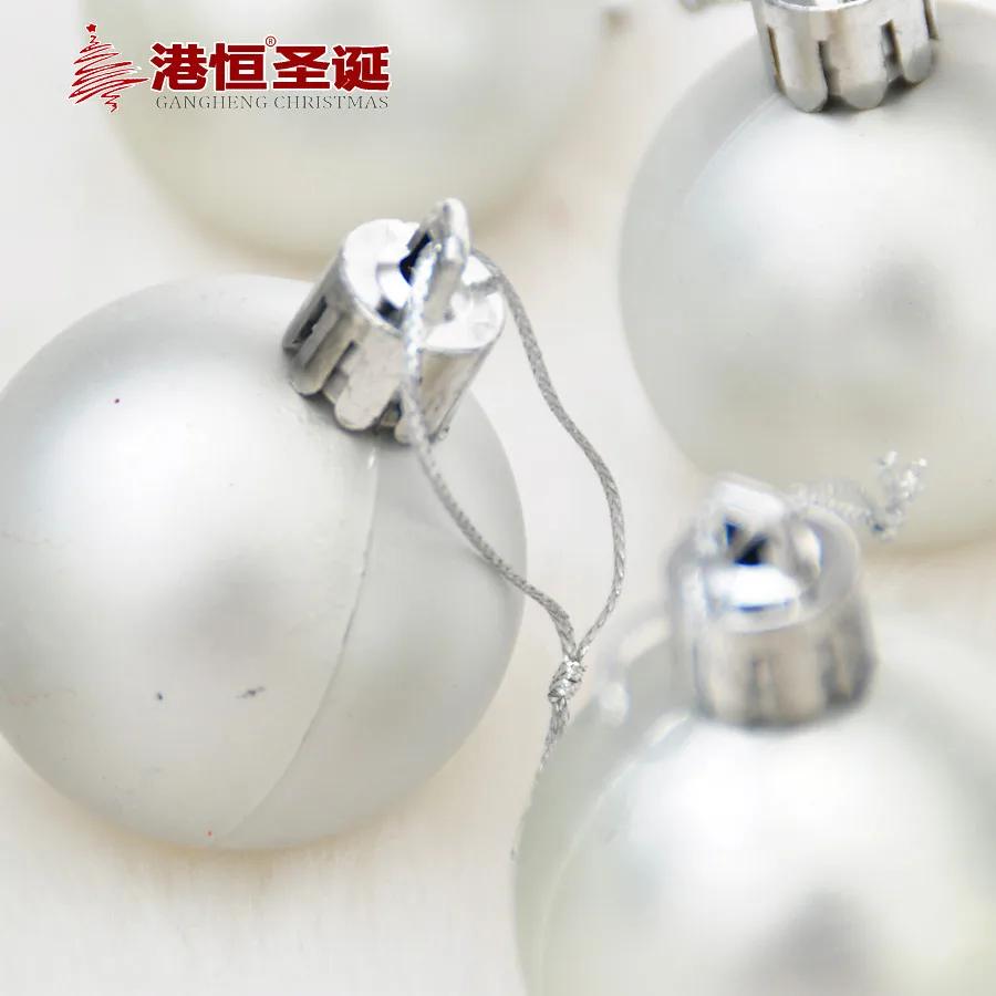 6 шт Матовый Серебряный Рождественский шарик декоративные 4 см 8 Рождественская