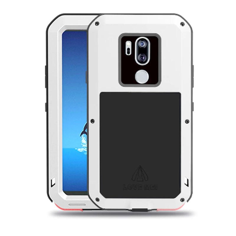 Love Mei Shockproof Waterproof Case for LG G7 Aluminum Metal Armor Cover Full Protection Tempered Glass Protector | Мобильные