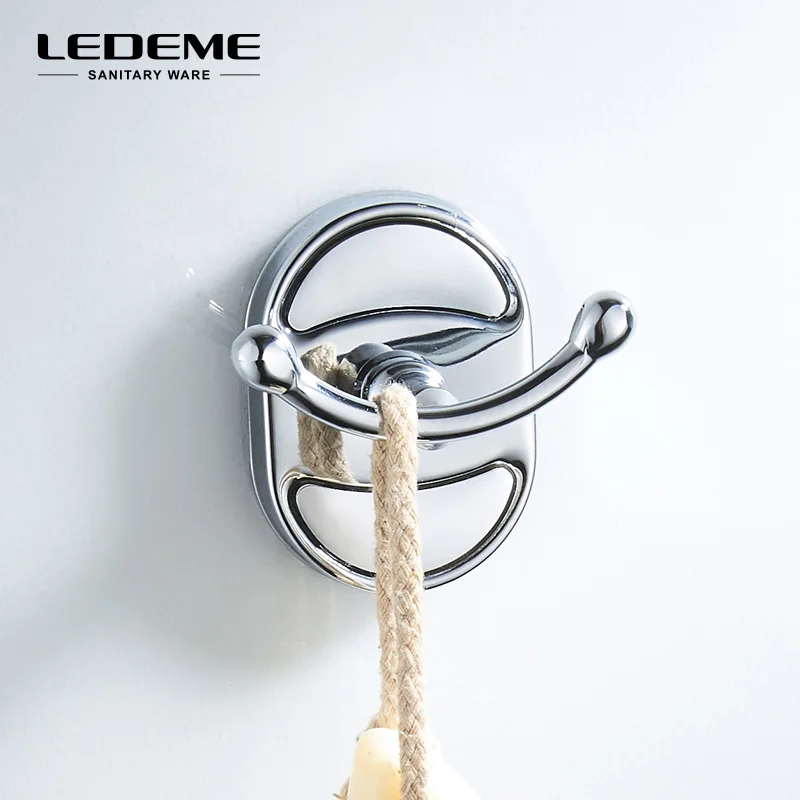 LEDEME серебряный крючок для одежды ванной комнаты вешалка полотенец из