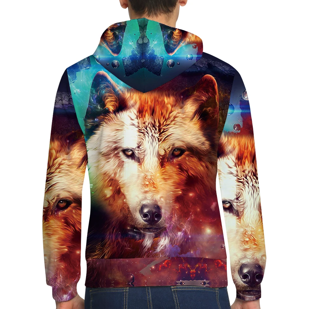KYKU бренда Wolf толстовки Mountain Толстовка Смешные 3d Love кофты Мужской 3D Свитшот