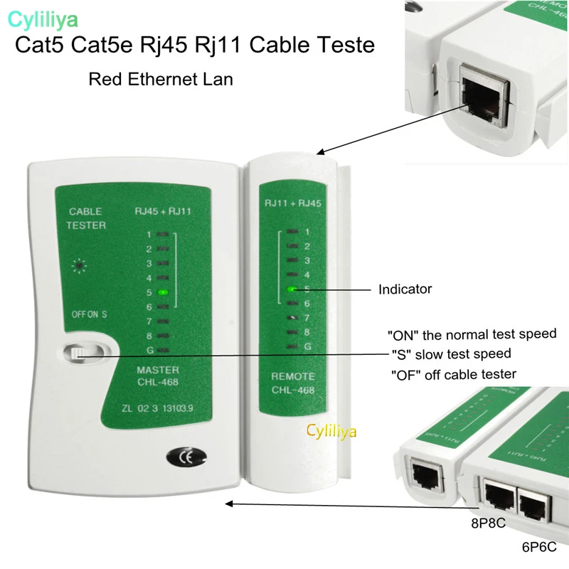 50 шт. CHL-468 NSHL RJ45 RJ11 RJ12 CAT5 UTP сетевой LAN USB кабель тестер инструменты дистанционного