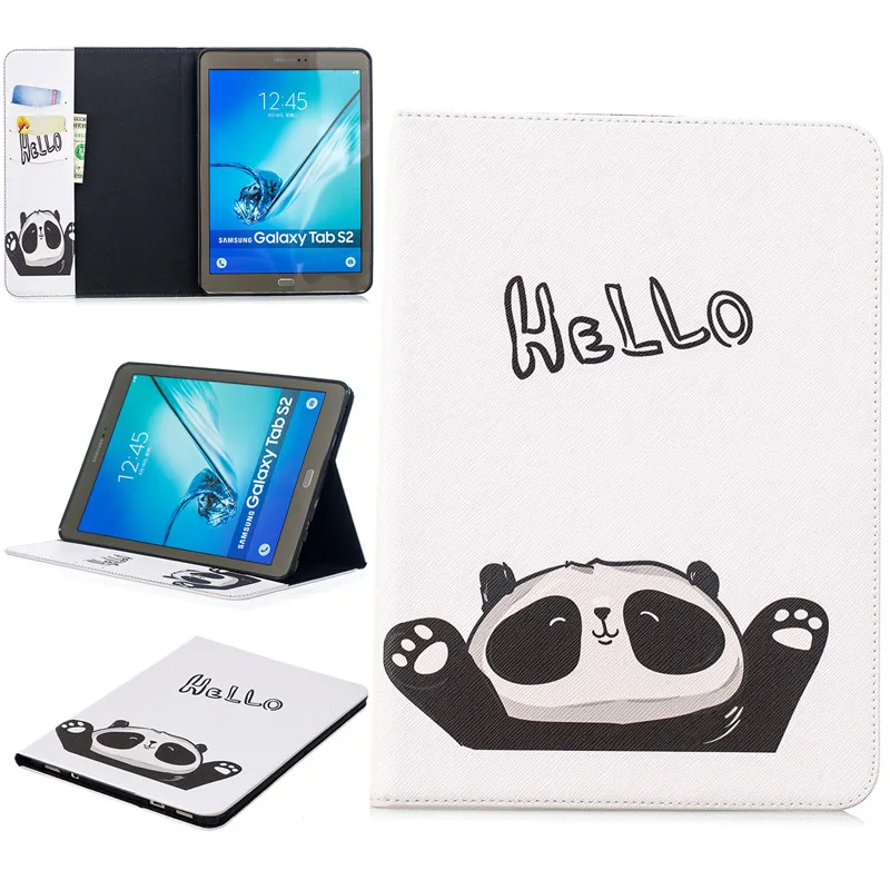 Tab S2 9 7 дюймов планшете с принтом Дело искусственная кожа стенд для samsung Galaxy чехол