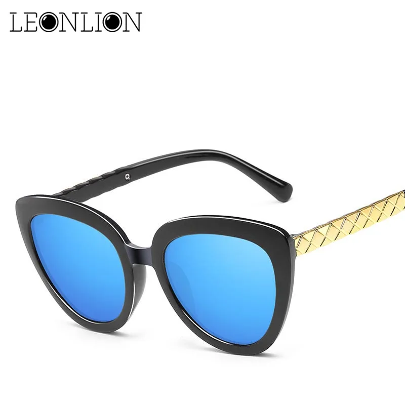 LeonLion 2018 океан карамельный цвет Солнцезащитные очки женские Cateye роскошные