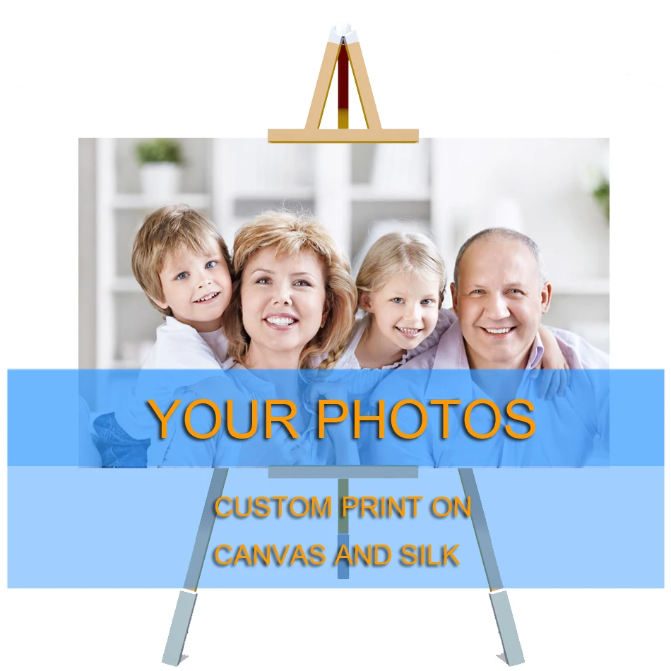 

Photo Custom Silk or Canvas poster Your Photo Giclee Painting on silk fabric cloth Custom Movie Poster Oil Paintings Print pop