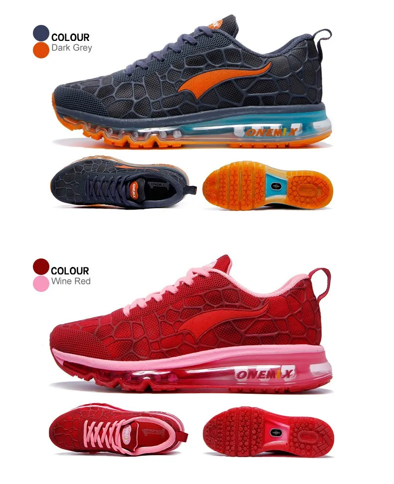 ONEMIX running shoes men's air shoes breathable outdoor sports light buffer walking shoes professional sports shoes size 39-47