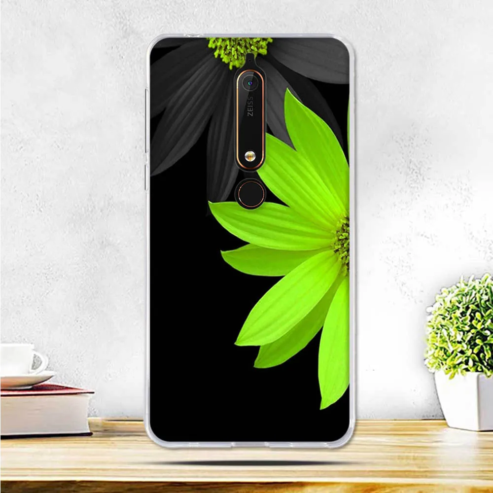 45 Для Nokia 6 чехол Nokia 6,1 чехол мягкий силиконовый тонкий рельефный чехол s для Nokia 6 TA-1068 TA-1050 TA-1043 чехлы для телефонов - Цвет: 45